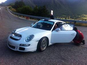 Antonio Sainz, en Madrid con un Porsche RMC