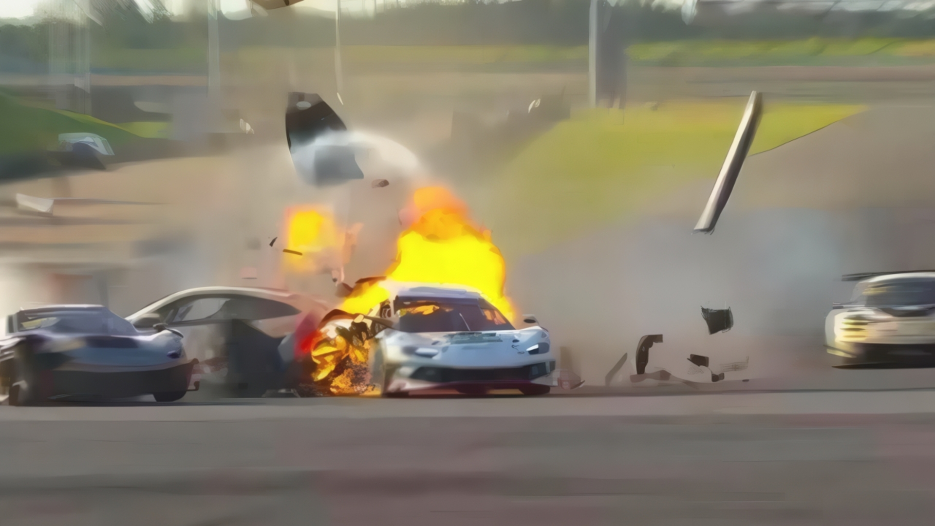 Comisarios que no ayudan con incendios y la ambulancia dormida: el accidente del campeonato chino de GT que salvó un heróico piloto