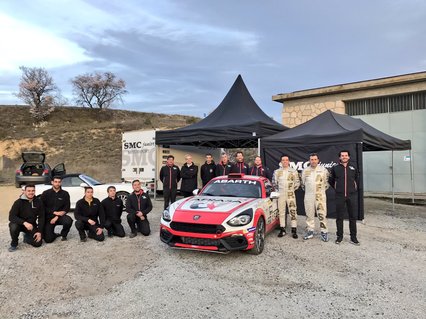 Álvaro Muñiz afina el Abarth 124 antes de Sierra Morena