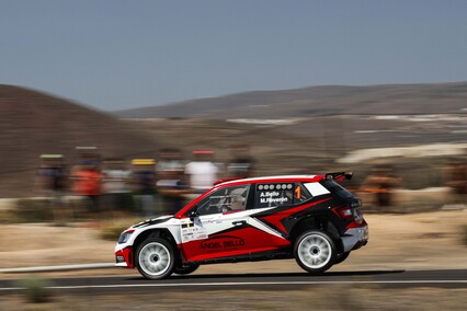 Ángel Bello y su nuevo Skoda Fabia Rally2 debutan con podio en Atogo