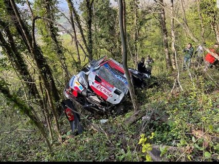 Accidente de Kalle Rovanperä en el primer tramo del Rallye de Croacia