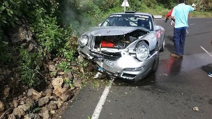 Accidente de Yeray Lemes en el Rallye La Palma