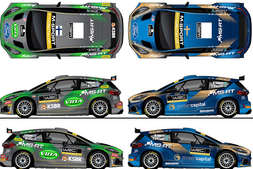 Así lucirán los Fiesta Rally2 de M-Sport Ford en el Rallye de Suecia
