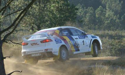Dani Cué, con Benito Guerra en el I Rallye Andalucía-Benahavís