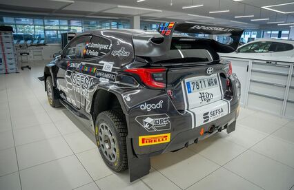 Diego Domínguez presenta los colores que lucirá en el Yaris Rally2 para el RallyRACC