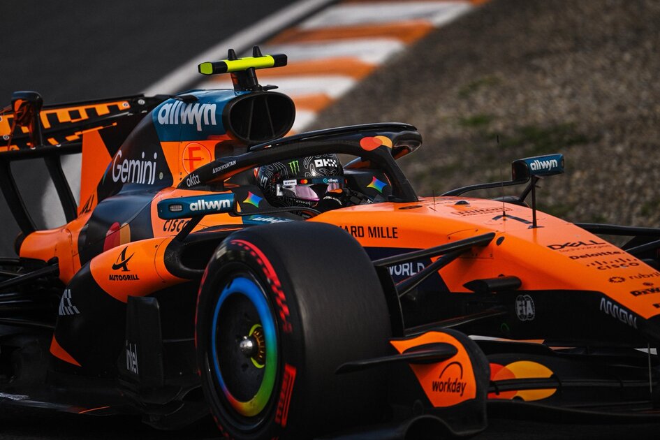 La lluvia se pone de parte de Norris, pole por delante de los Mercedes y Ferrari en el Gran Premio de Países Bajos 2026