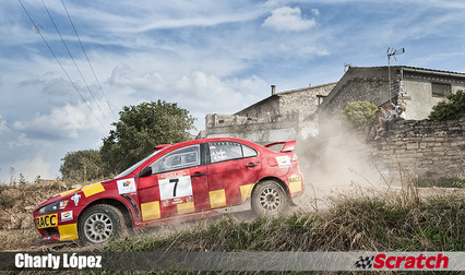 Jorge del Cid en Cervera con el EVO X ganador el pasado año