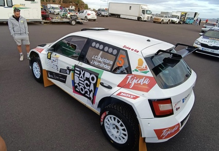 Juan Carlos Quintana y J. Hernández en el Rally de Granada