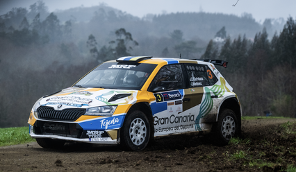 Juan Carlos Quintana y Javier Martínez en el Rally de Granada