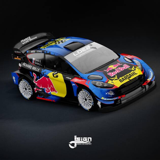 Decoración del Ford Fiesta WRC que llevará Sébastien Loeb en el Rally Vosges 2026