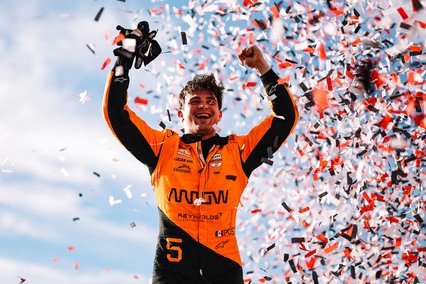 Pato O'Ward se impone a Josef Newgarden en la Synk 275 en Iowa