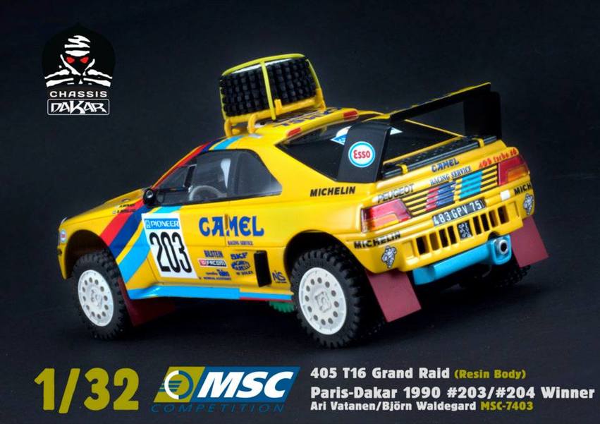 Peugeot 405 T16 # 204 Rally Paris-Dakar 1990