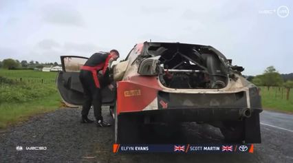 Vídeo: Accidente de un Evans que entierra sus opciones de ganar en Nueva Zelanda